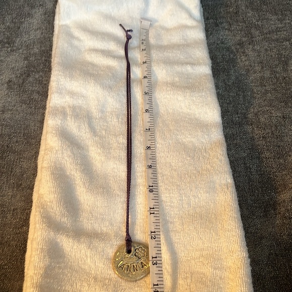 Clay glazed hand made necklace with name ANNA - Picture 5 of 8